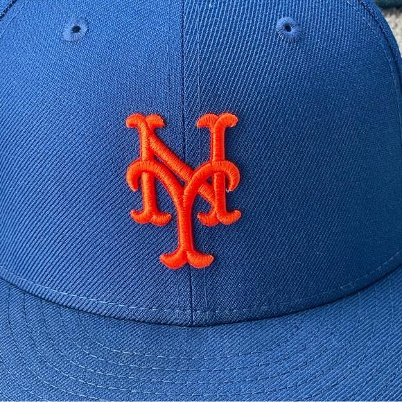 New Era New York Mets Fitted Hat 2000Subway Series patch Icy Blue UV Size 7 1/4 - Picture 3 of 10